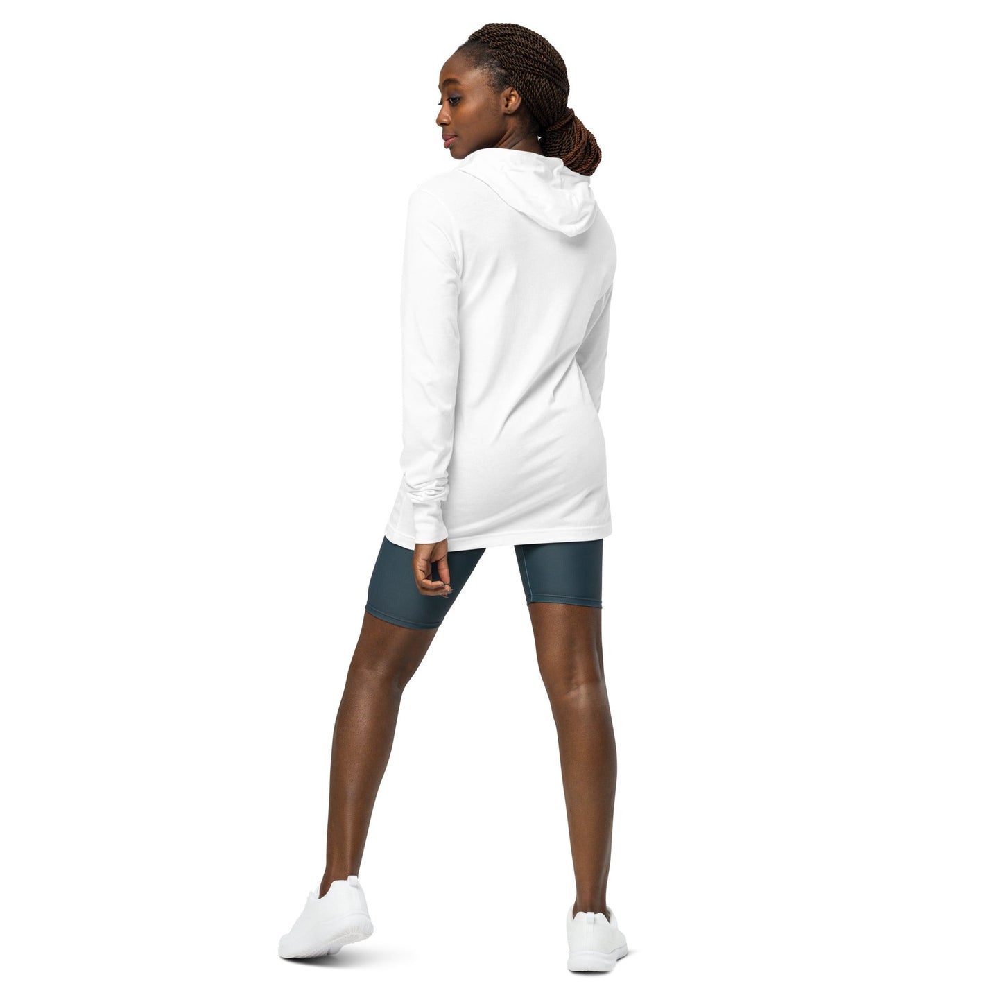All In Hooded Long-Sleeve Tee (Black & White) - Just $28.95! Shop now at AllInCupHolder.com